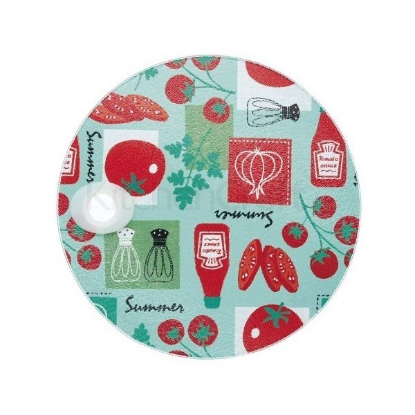 Skleněné prkénko Kitchen Craft Tomato, ⌀ 24 cm