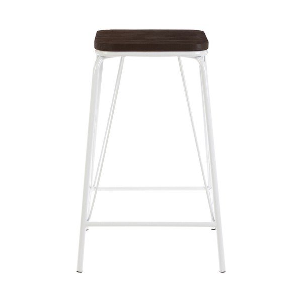 Valge/tume naturaalse jalakapuust tool District - Premier Housewares-image-2