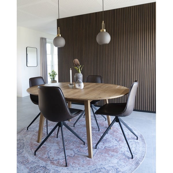 Ümmargune tammepuust kokkupandav söögilaud ø 118 cm Metz - House Nordic-image-1