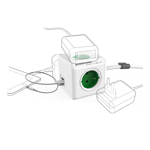 Pistikupesa PowerCube Extended USB - Cubenest-image-2