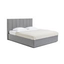 Hall polsterdatud kaheinimesevoodi koos voodipõhja ja panipaigaga 180x200cm Thessa Bold Line - Bonami Selection