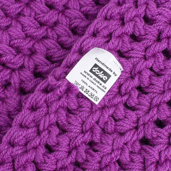 Fialový ručně háčkovaný kruhový nákrčník DOKE Lilo-image-2