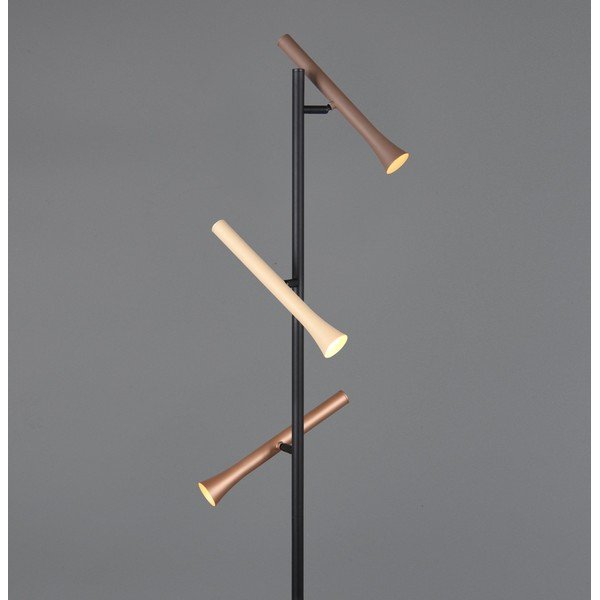 Must LED põrandavalgusti metallist varjuga (kõrgus 150 cm) Fiato - Trio-image-1