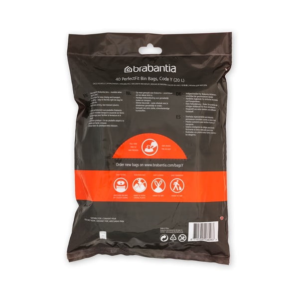Prügikotid, 40 tk komplektis, 20l PerfectFit Y - Brabantia-image-4