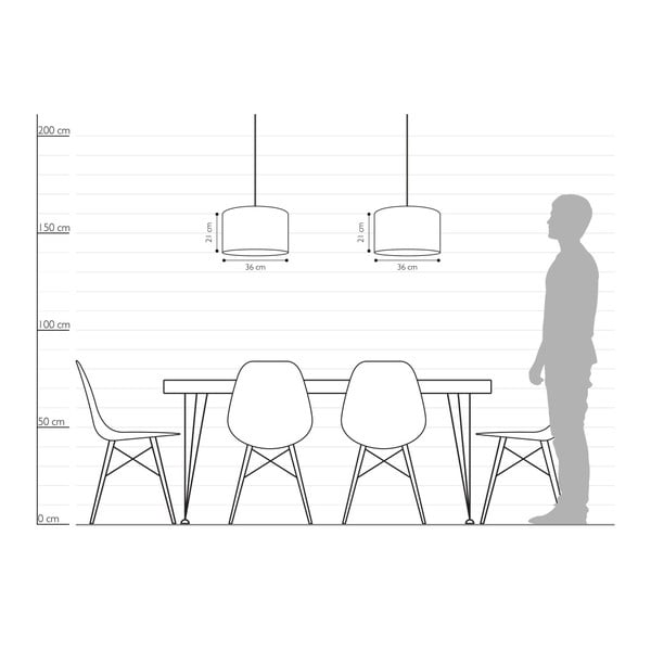 Must kahe varrega ja kuldse sisemusega rippvalgusti , ⌀ 36 cm Mika - Sotto Luce-image-4