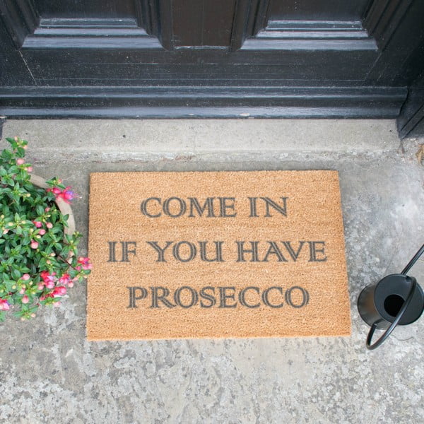 Looduslik kookosmatt Tule sisse, kui sul on prosecco, 40 x 60 cm - Artsy Doormats-image-1