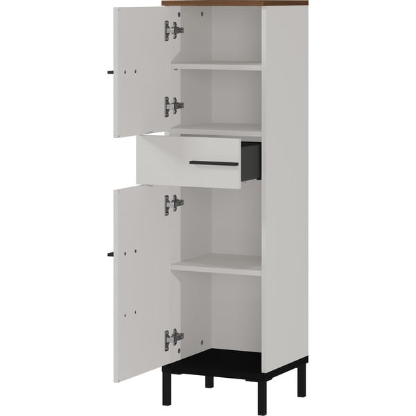 Hall ja beež vannitoakapp pähklipuust 34x123 cm Yonkers - Germania-image-2