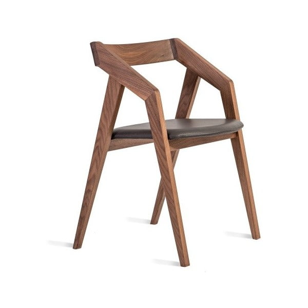 Židle z masivního ořechového dřeva Charlie Pommier Visionnaire