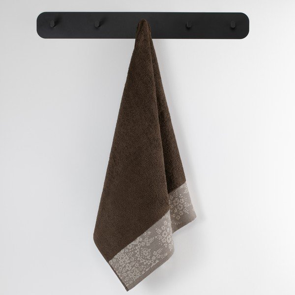 Pruun puuvillane froteerätik 50x90 cm Crea - AmeliaHome-image-1