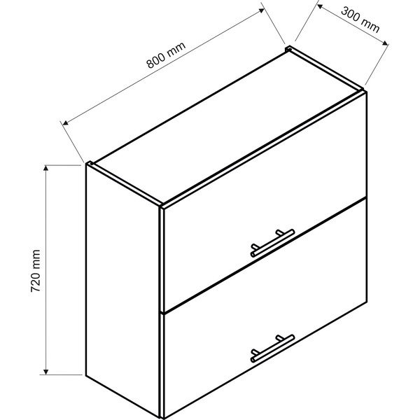 Ülemine köögikapp (laius 60 cm) Kai - STOLKAR-image-1