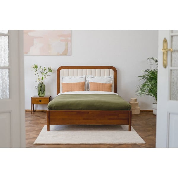 Helepruun kahekordne voodi pöögipuidust , 180 x 200 cm Visby Modena - Skandica-image-4