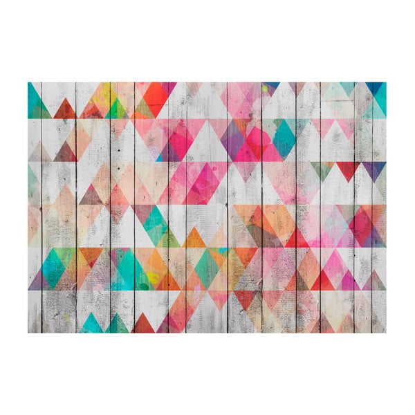 Suureformaadiline tapeet , 200 x 140 cm Rainbow Triangles - Artgeist