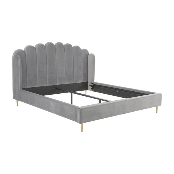 Hall polsterdatud kaheinimese voodi ilma võreta 160x200 cm Glamour – Westwing Collection-image-4