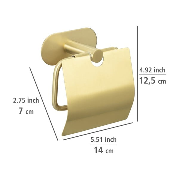 Isekinnitatav roostevabast terasest tualettpaberi hoidja Orea Gold - Wenko-image-4