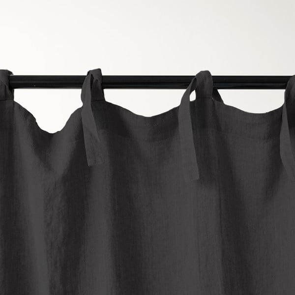 Tumehall linane kardin silmustega Night Time, 250 x 140 cm. - Linen Tales-image-2