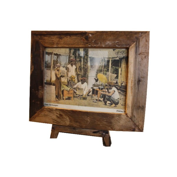 Rámeček  na fotografie z teakového dřeva HSM Collection Antique,  56 x 45 cm