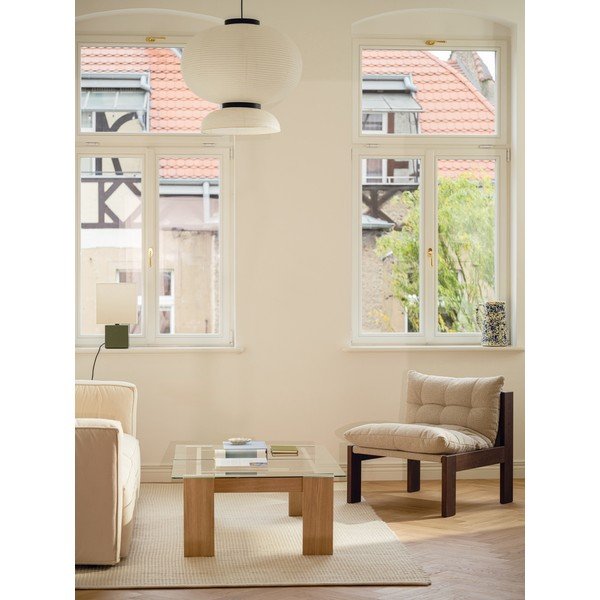 Kohvilaud klaasist pealispinnaga naturaalses värvitoonis 86x132 cm Naiko - noo.ma-image-2