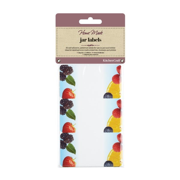 Sada 30 nalepovacích štítků na zavařovačky Kitchen Craft Fruits