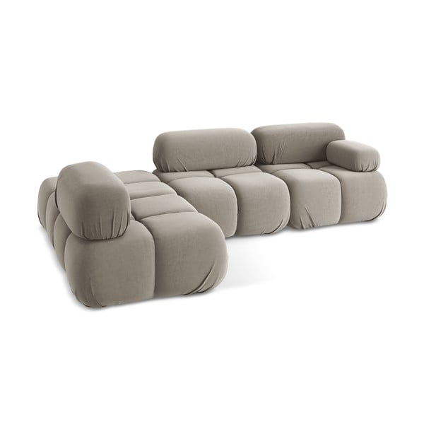 Beež sametne moodul diivan (vasakpoolne nurgas) Lokua - Makamii-image-4