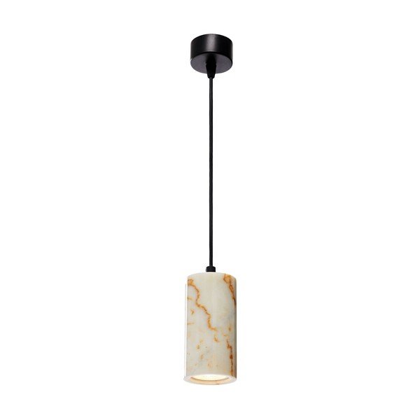 Kreemikas ripplamp marmorist varjuga ø 6,5 cm Selma - Opviq lights