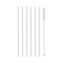 6 valge klaasist joogipillide komplekt, pikkus 20 cm. - Vialli Design