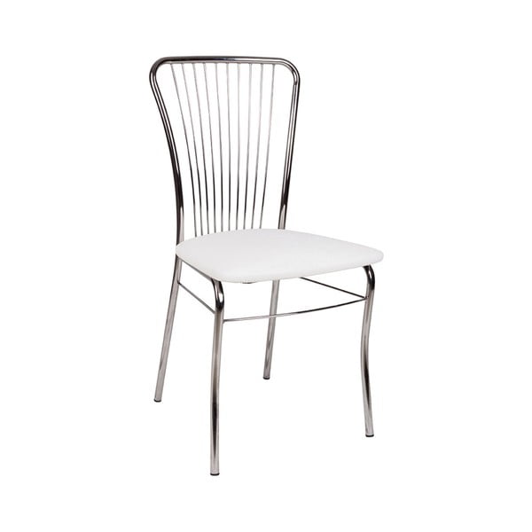 Bílá jídelní židle s potahem z eko kůže Evergreen House Dinner