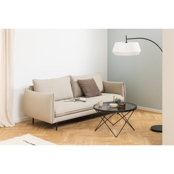 Must klaaspinnaga diivanilaud ø 80 cm Cuxton - Actona-image-3