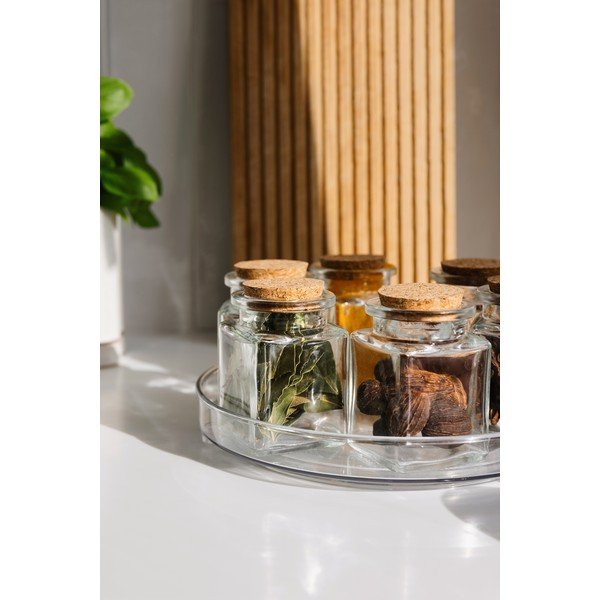 Pöörlev plastikust maitseainete organisaator ø 24 cm - Casa De Engel-image-1