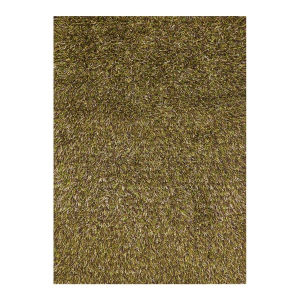 Zelený koberec s dlouhým vlasem Linie Design Sprinkle, 140 x 200 cm