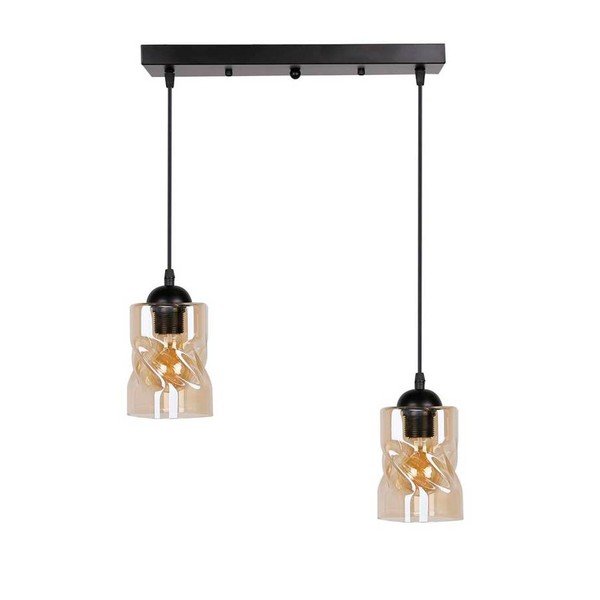 Must rippvalgusti klaasist lambivarjundiga 10x44 cm Felis - Candellux Lighting-image-3