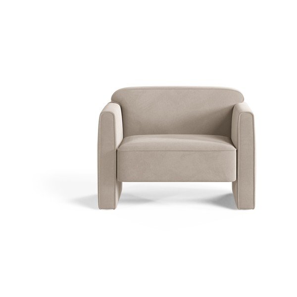 Beež sametist tugitool Abby - Micadoni-image-1