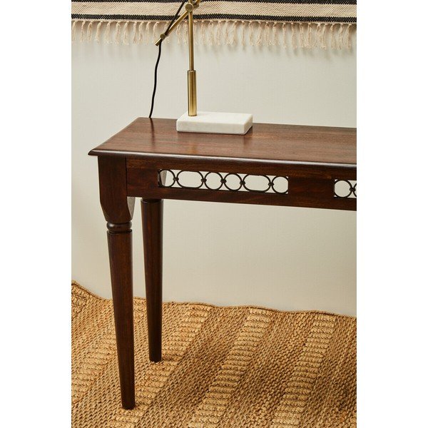 Konsoollaud, mis on valmistatud tumedast naturaalsest roosipuust, 45x120 cm Srina - Premier Housewares-image-3