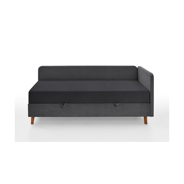 Tumehall polsterdatud üheinimesevoodi koos panipaigaga 90x200 cm Cabana - Meise Möbel-image-3