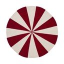 Punane/valge laste puuvillasegust vaip ø100 cm Wirla - Kave Home