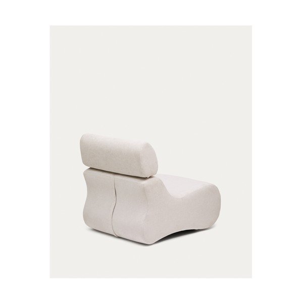 Valge-heleroosa šenillist tugitool Club - Kave Home-image-3