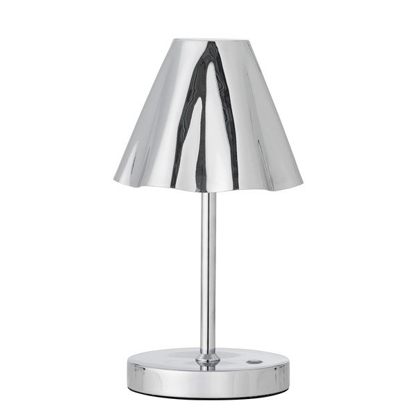 Hõbedane LED-lauavalgusti metallist varjuga (kõrgus 28 cm) Lianna - Bloomingville