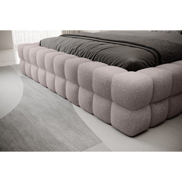 Heleroosa polsterdatud kaheinimesevoodi koos panipaiga ja voodipõhjaga 140x200 cm Dizzle - ELTAP-image-4