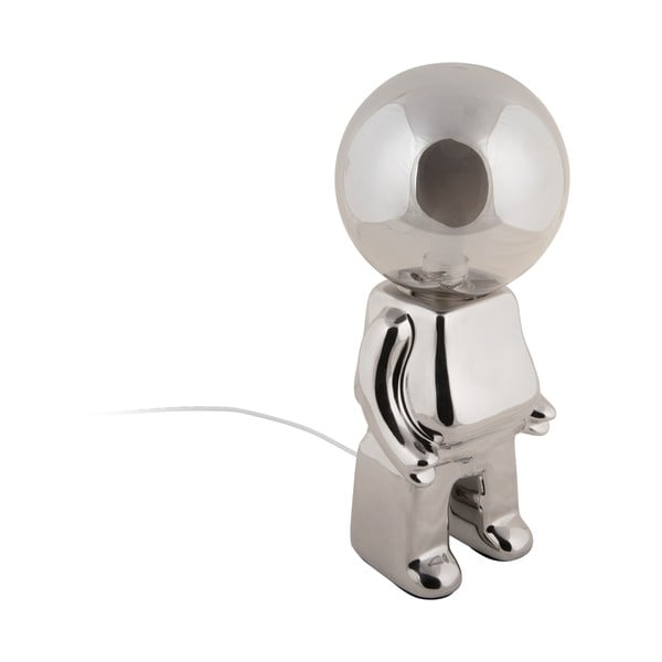 Hõbedane dimmerdatav LED lauavalgusti klaasist varjuga (kõrgus 27 cm) Ross - Leitmotiv-image-3