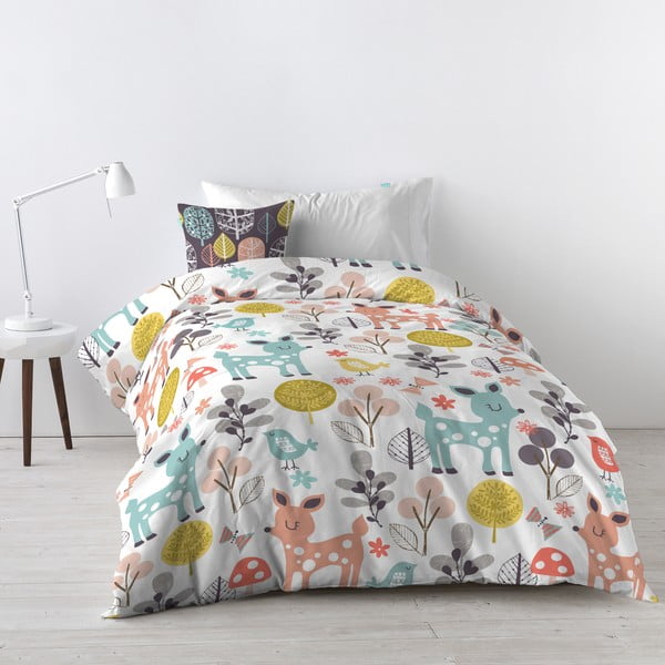 Laste puuvillane voodipesu, 140 x 200 cm Woodland - Moshi Moshi-image-3