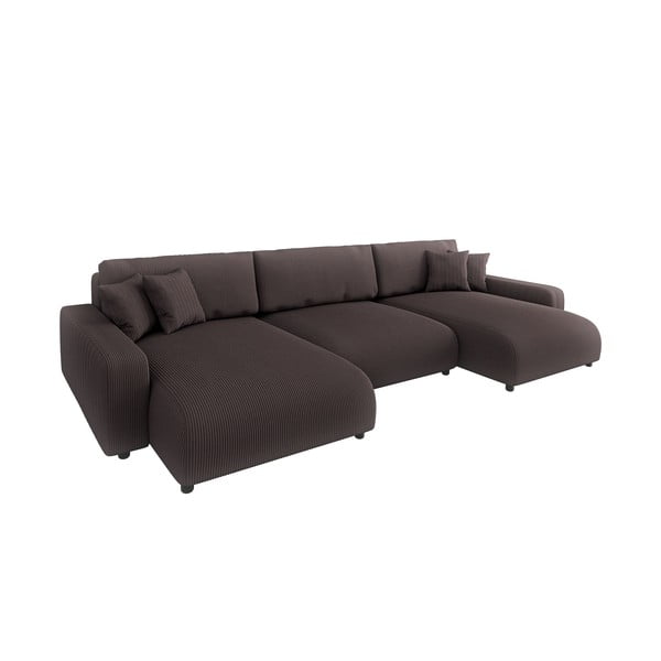 Pruun velvetist panipaigaga nurgadiivanvoodi Sara - Ropez