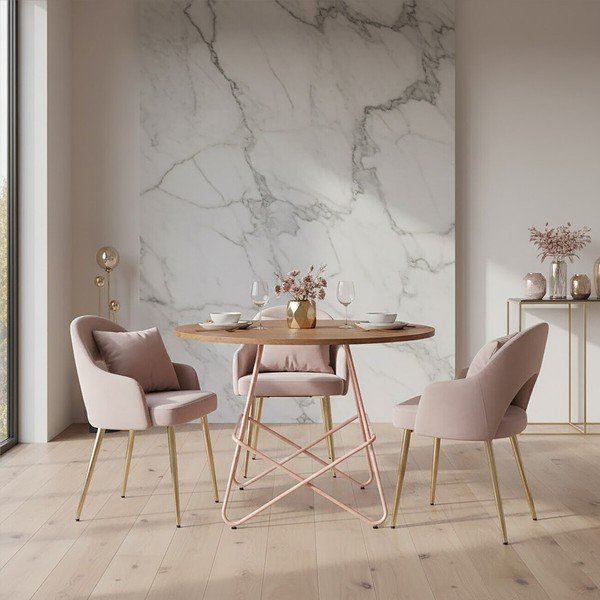Ümmargune söögilaud jalakaspuust, läbimõõduga 80 cm District - Premier Housewares-image-3