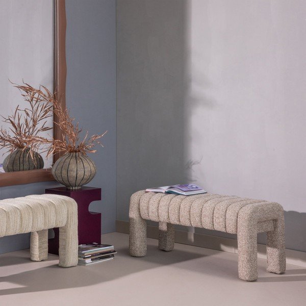 Helepruun polsterdatud buklee-kangast pink Frex - WOOOD-image-3