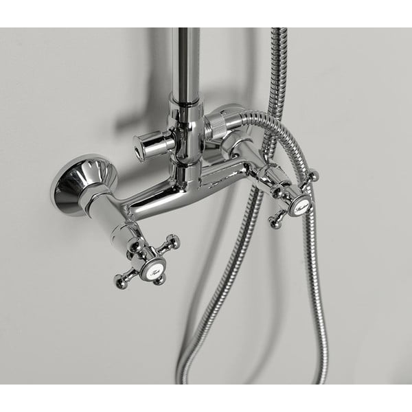 Läikiv hõbedane dušikomplekt koos pea- ja käsidušiga 142 cm Antea - Sapho-image-3