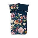 Tumesinine pikendatud satiin-puuvillast voodipesu üheinimesevoodile 140x220 cm Fiori - Descanso