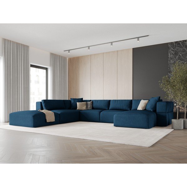 Sinine U-kujuline diivan, vasak nurk Esther - Milo Casa-image-1