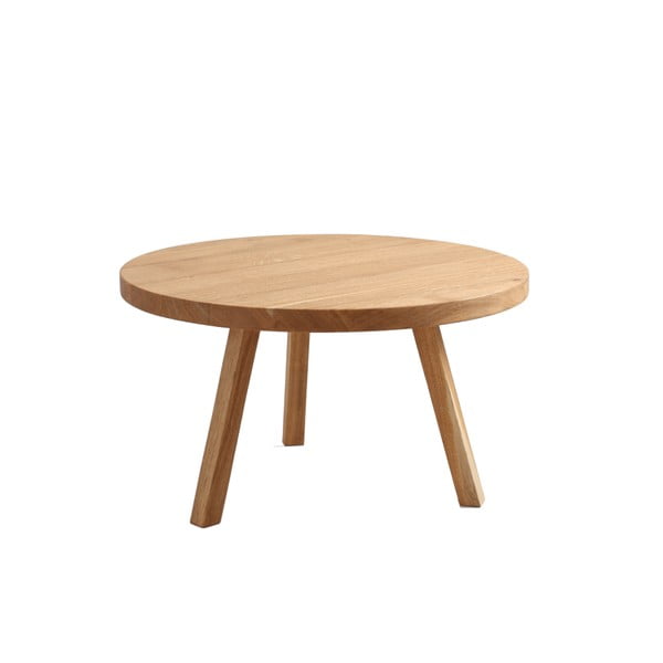 Konferenční stolek z dubového masivu Custom Form Treben, ø  80 cm