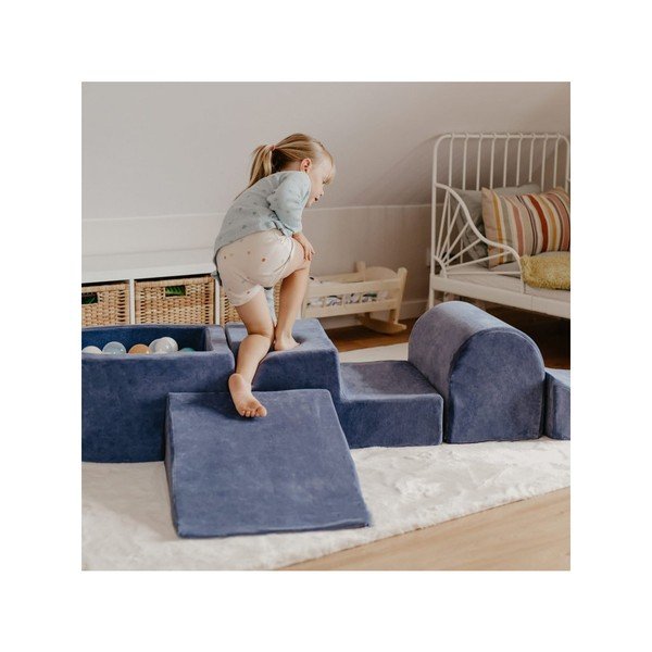 Pruun velvetist-vahtplastist mänguväljak 250x45x30 cm Montessori - Meowbaby-image-4