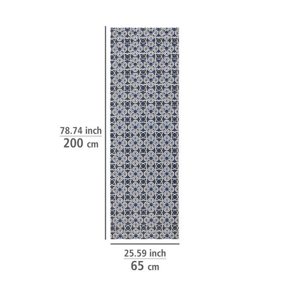 Valge ja sinine plastikust vannitoamatt 65x200 cm Murcia - Wenko-image-4