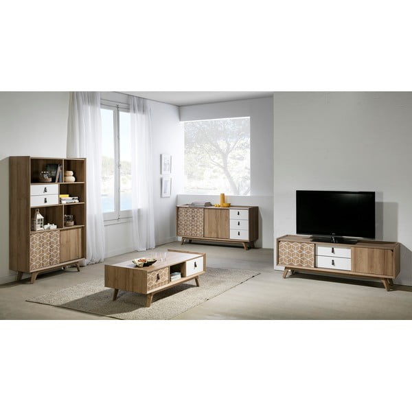 Pruun ja valge TV-kapp Java - Marckeric-image-1