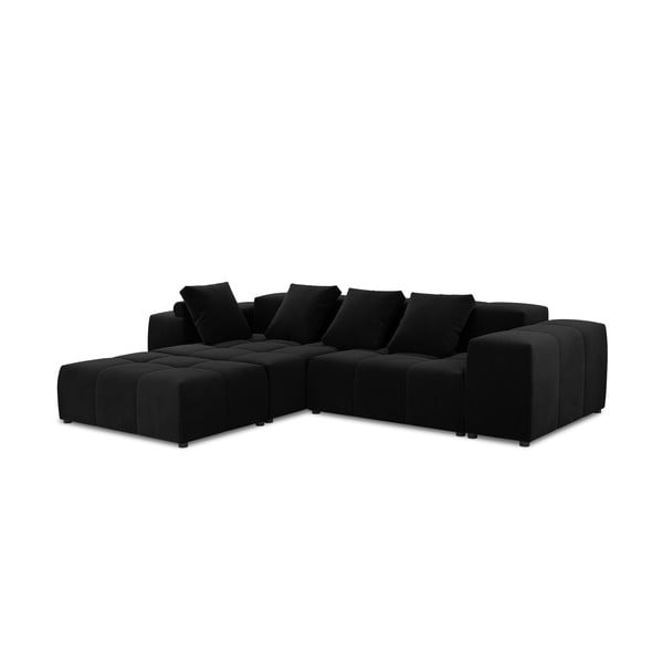 Must sametne nurgadiivan (muutuv) Rome Velvet - Cosmopolitan Design-image-2